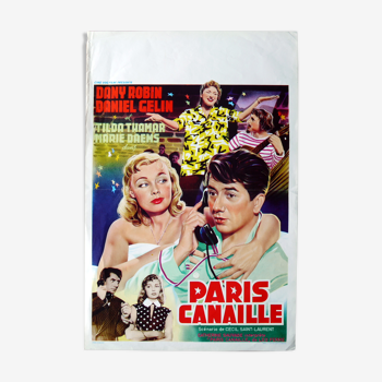 Affiche cinéma "Paris canaille" Daniel Gélin