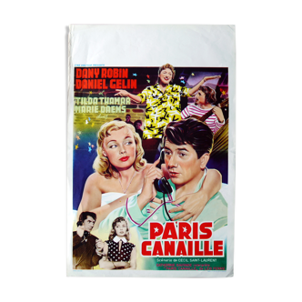 Affiche cinéma "Paris canaille" Daniel Gélin