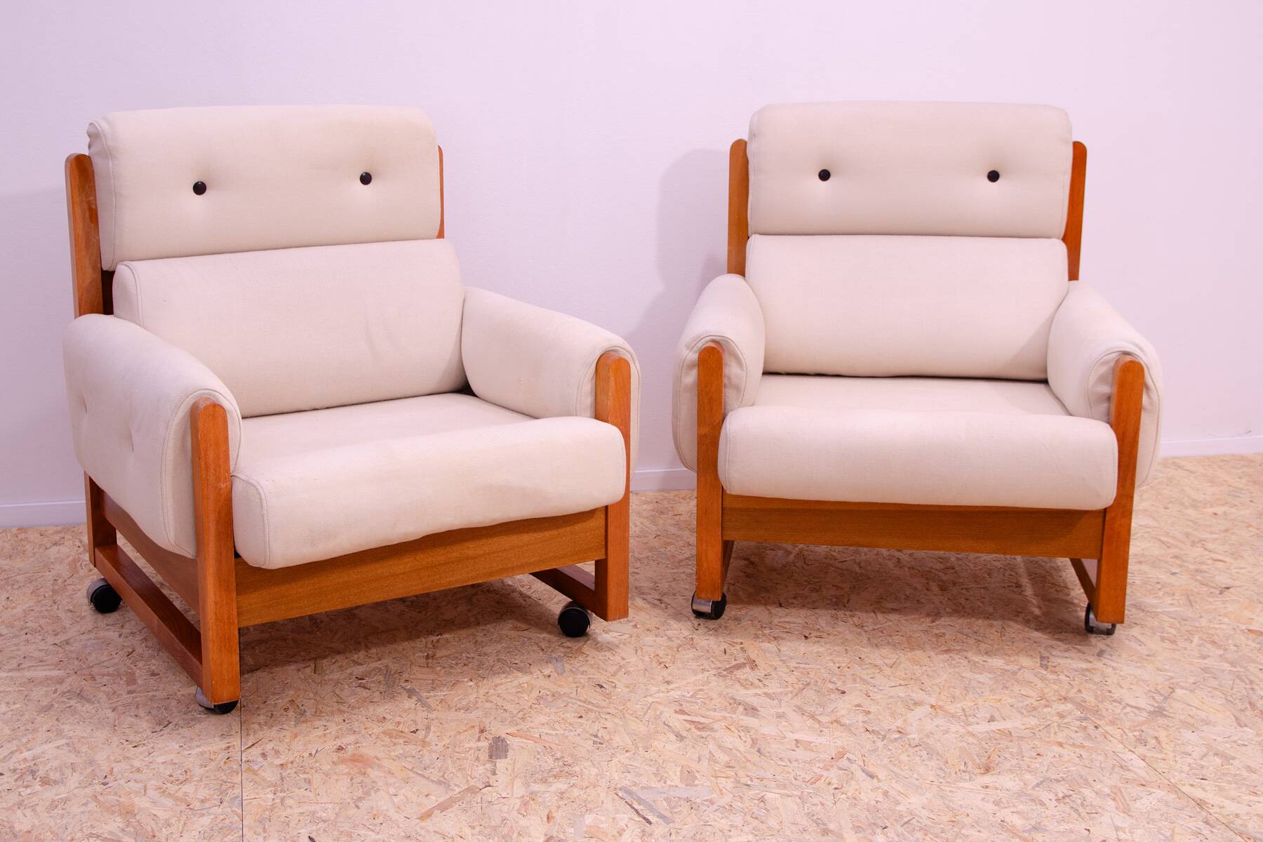 Fauteuils vintage de style scandinave, 1970'