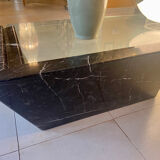 B&B Italia large table in black marble and glass