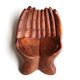 Empty pocket, hands joined in carved wood, 70s