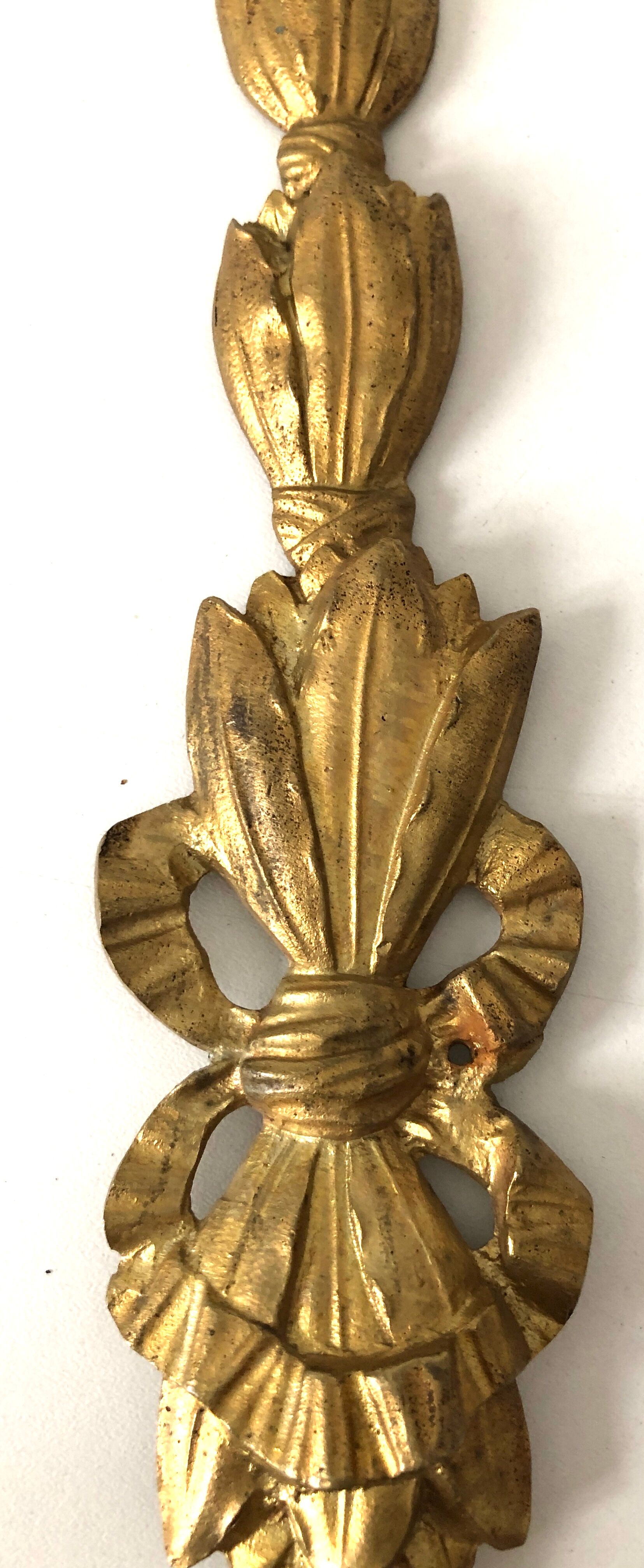 Old decoration gilded brass