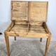 Antique wooden school desk with double lift-up tops.