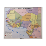 Old central west africa school map