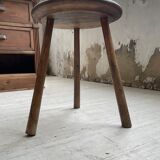 French tripod oak stool 50