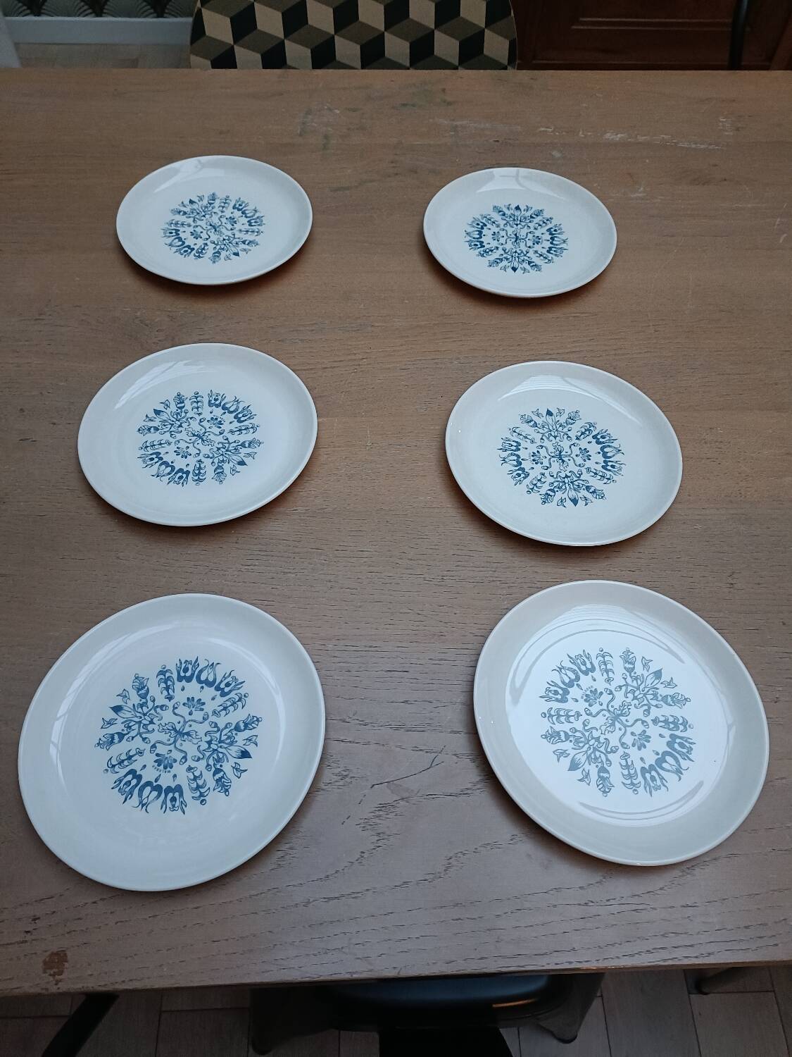 Six assiettes Sovirel, Malabar