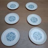 Six assiettes Sovirel, Malabar