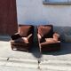 Pair of armchairs year 50 chocolate velvet