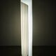 Lampadaire postmoderne sculptural en acrylique opalin, Italie années 1980