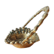 Empty bronze basket pocket with gallant stage décor