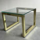 Coffee Table in Gold Brass Glass
