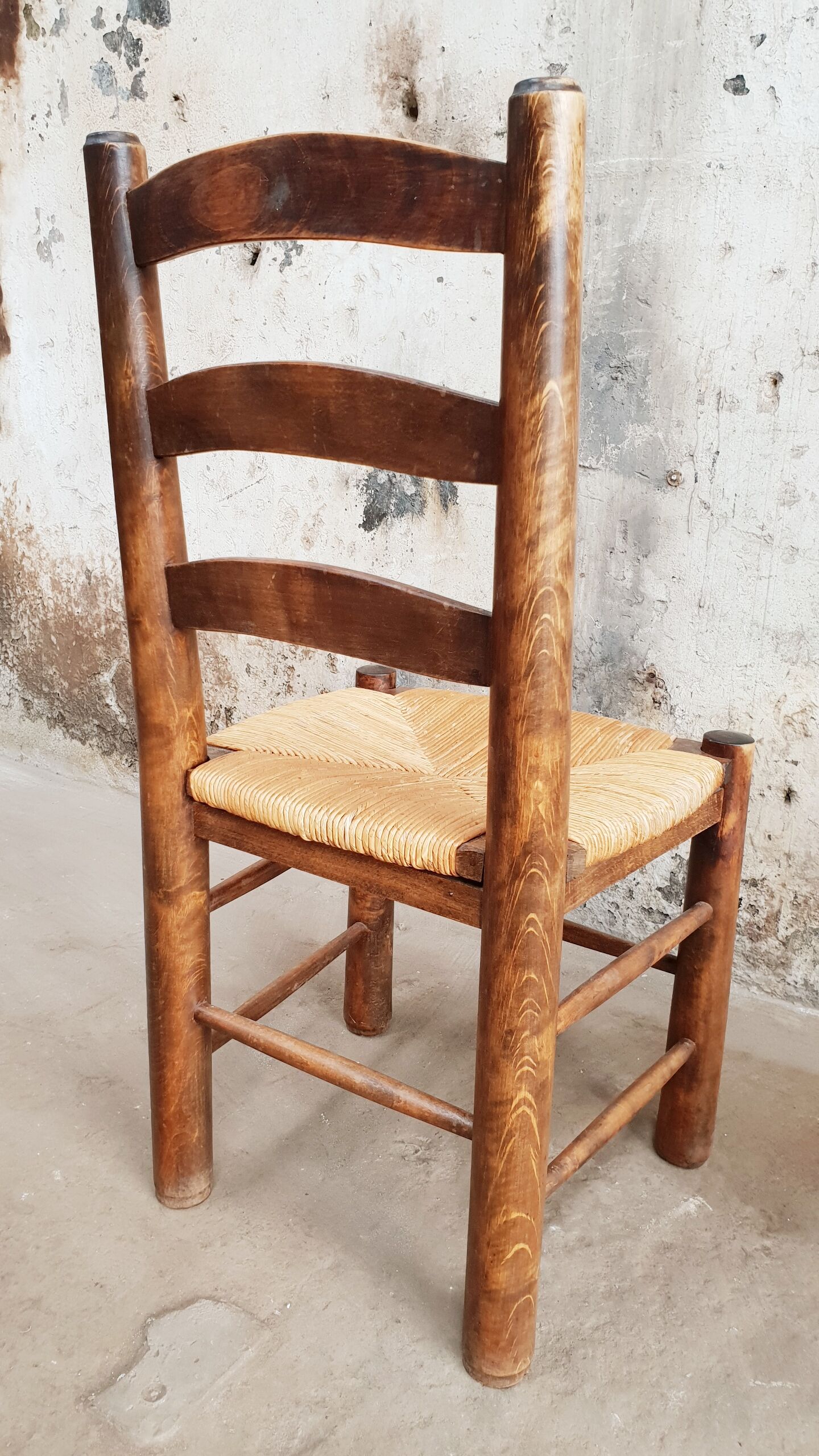 4 chaises brutaliste année 50