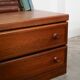 Low mahogany furniture, Danish design, 1970s, made in Denmark.