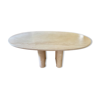 Table travertin ovale 6/8 personnes