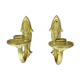 Pair of brass candle wall sconces, neoclassical style