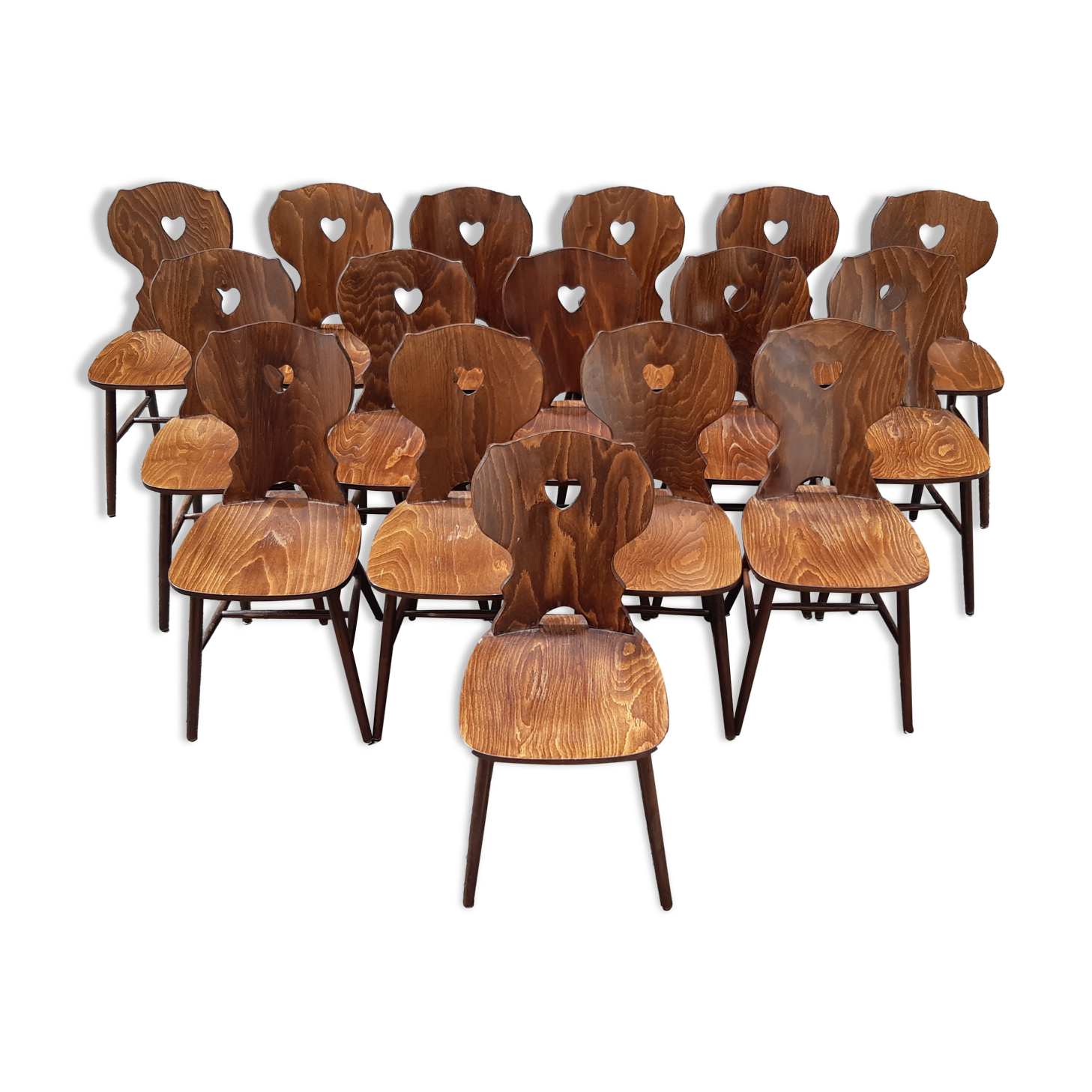 Lot 16 chairs bistro brasserie chalet deco mountain