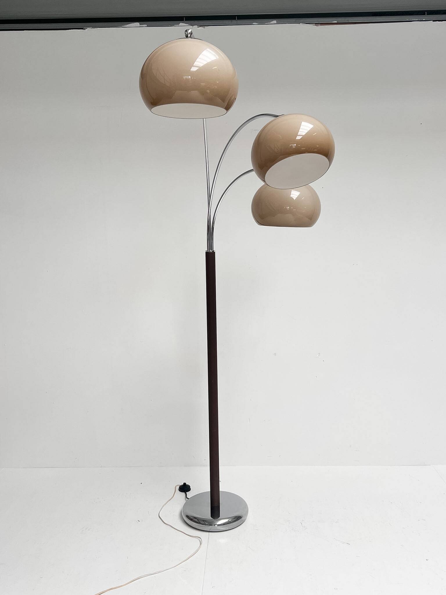 Space Age arc lamp by Dijkstra Lampen, 1970s