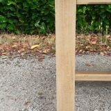 Solid oak farm table raw wood
