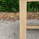 Solid oak farm table raw wood