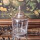 Boîte en cristal et métal argenté