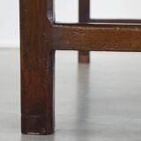Early 19th-Century French Oak Dining Table with One Drawer