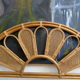Vintage rattan headboard and peacock cannage