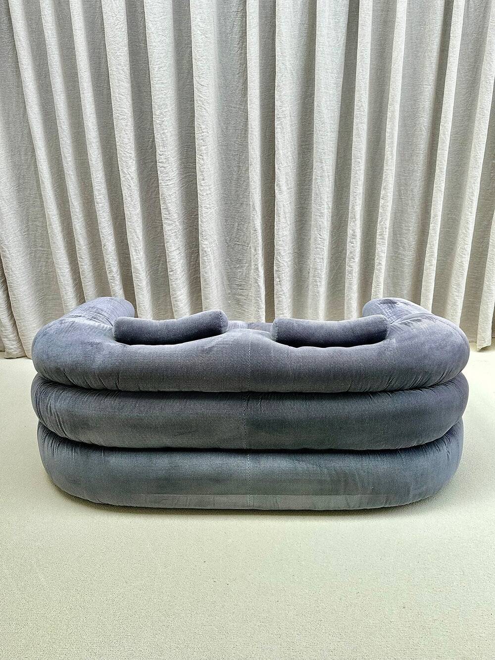 Velvet two seater 'Straccio', by De Pas, D'Urbino, Lomazzi