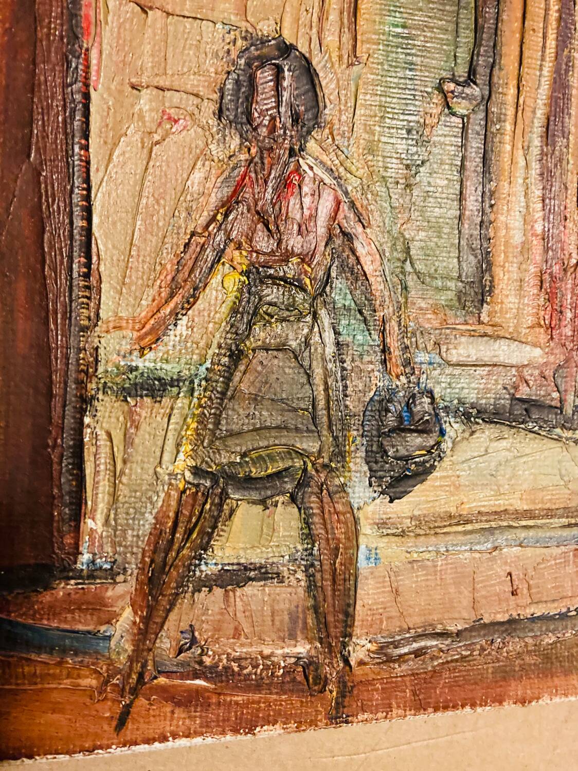 Tableau huile sur toile époque milieu XXe signée M.Petitdidier