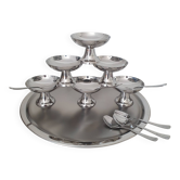 Guy Degrenne / Service en inox massif complet / Coffret coupes cuillèr