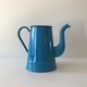 Blue enamel teapot