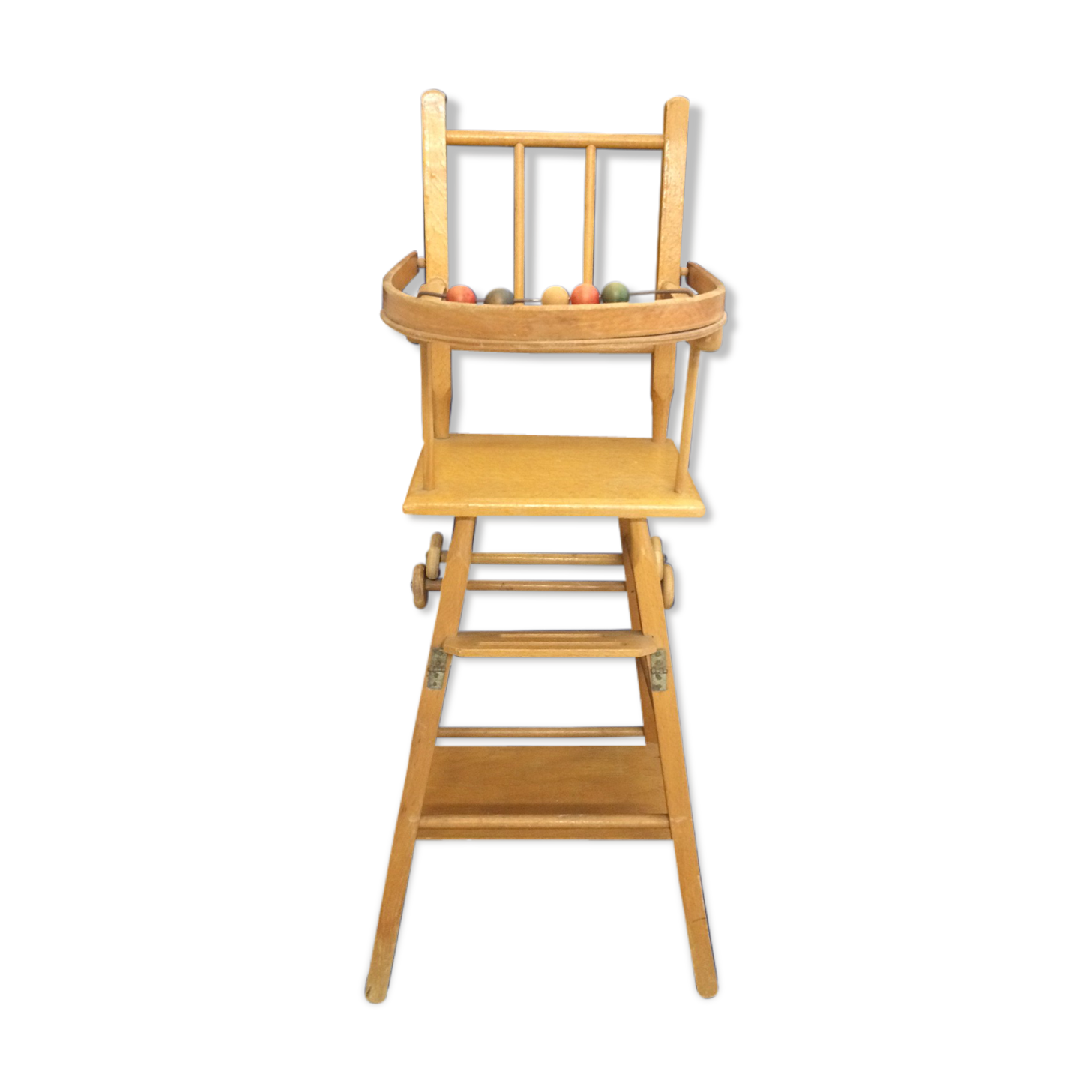 Ancienne chaise en bois de poupée
