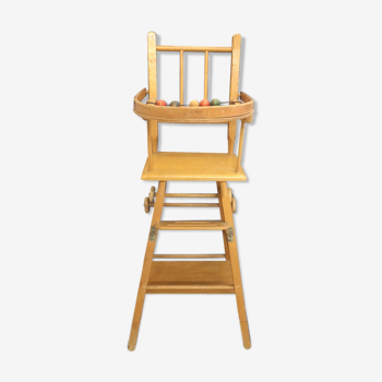 Old wooden doll chair