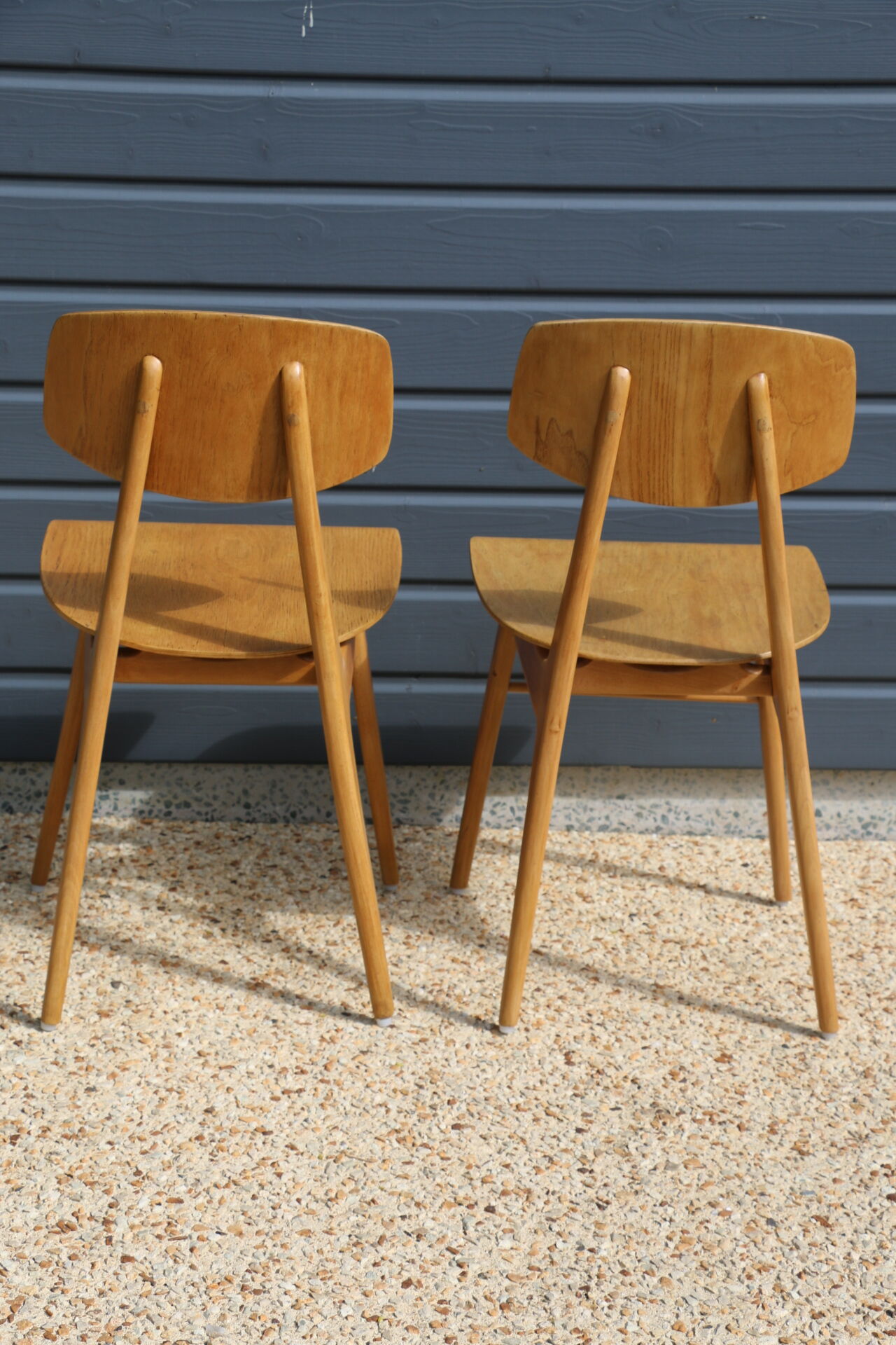 2 chaises reconstruction 1950 style Landault