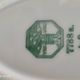 Oval plate in white Swiss porcelain double gilded border "VSK USC Viribus Unitis"