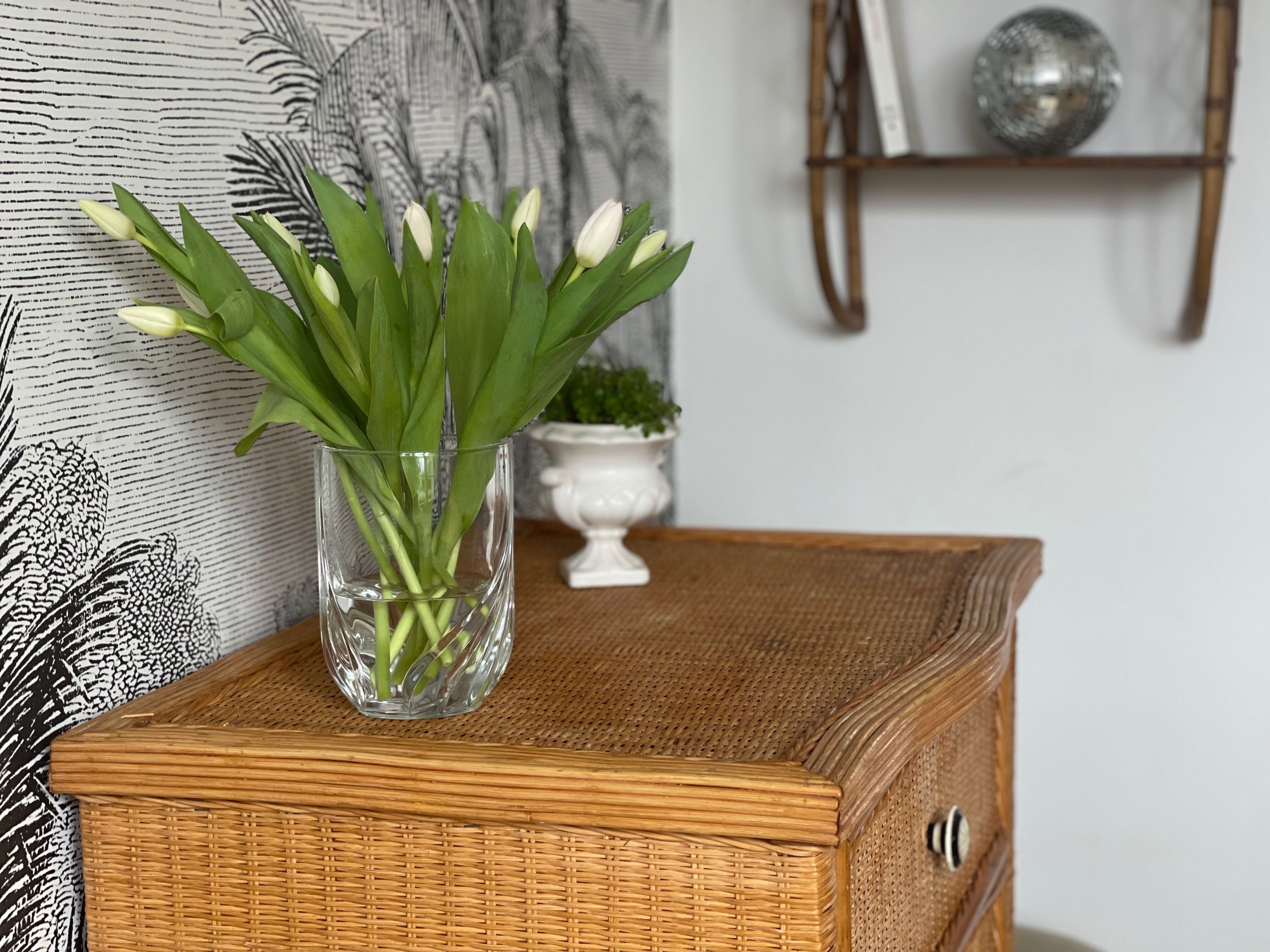 Commode vintage en rotin