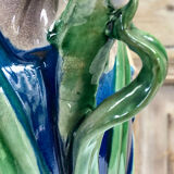 Grand vase barbotine Art Nouveau