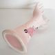 Hand wear pink jewelry , Pierrot, soliflore, vintage French, 50s