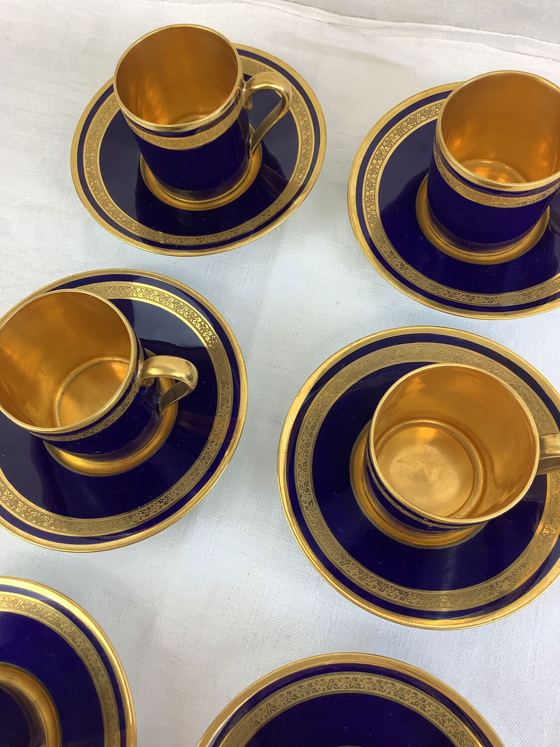 6 cups & saucers Tours porcelain
