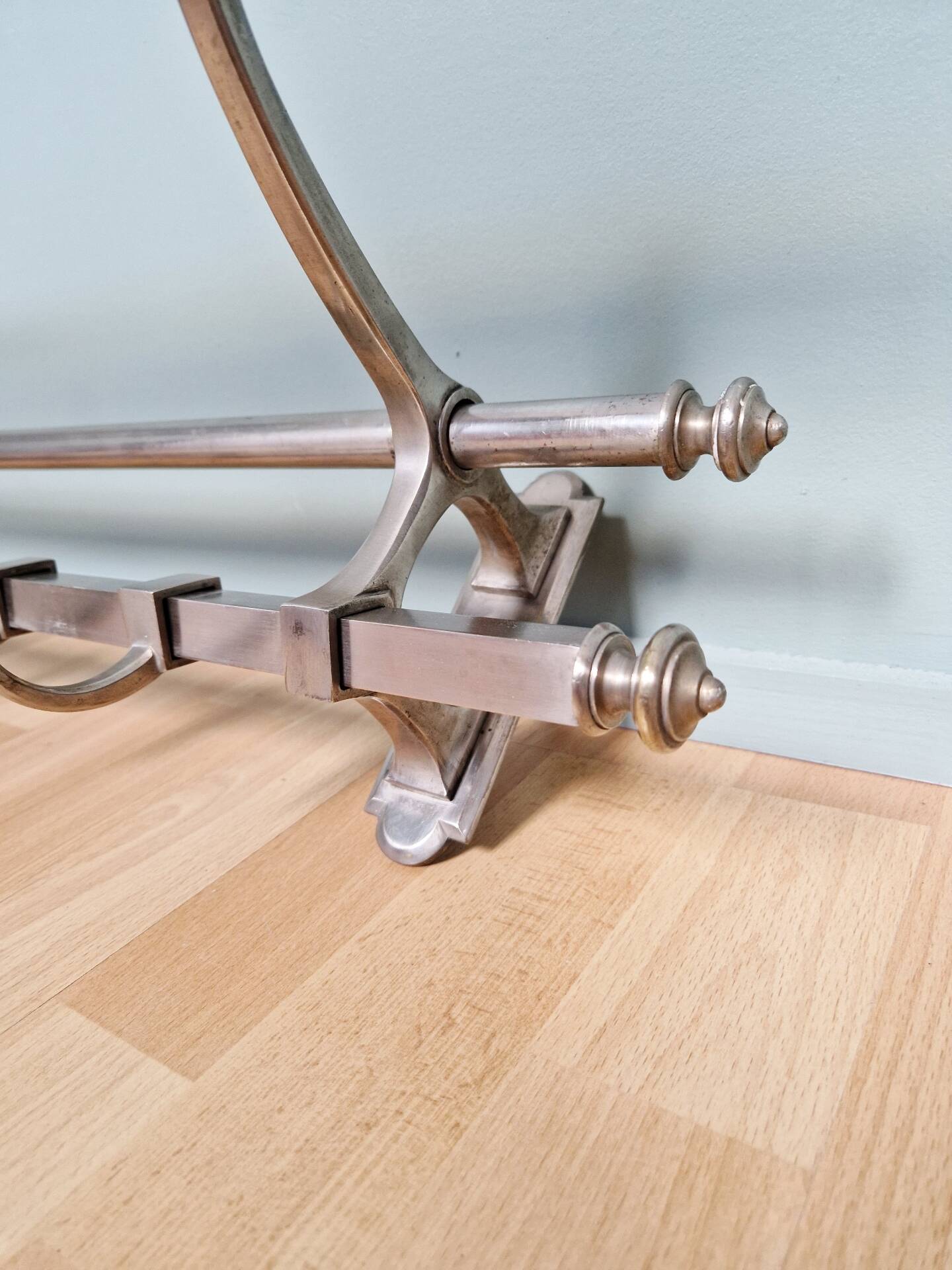 Nickel-plated Art Deco coat rack, 1920s