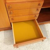 Scandinavian dressing cabinet with round mirror