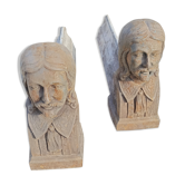 Paire de chenets en fonte
