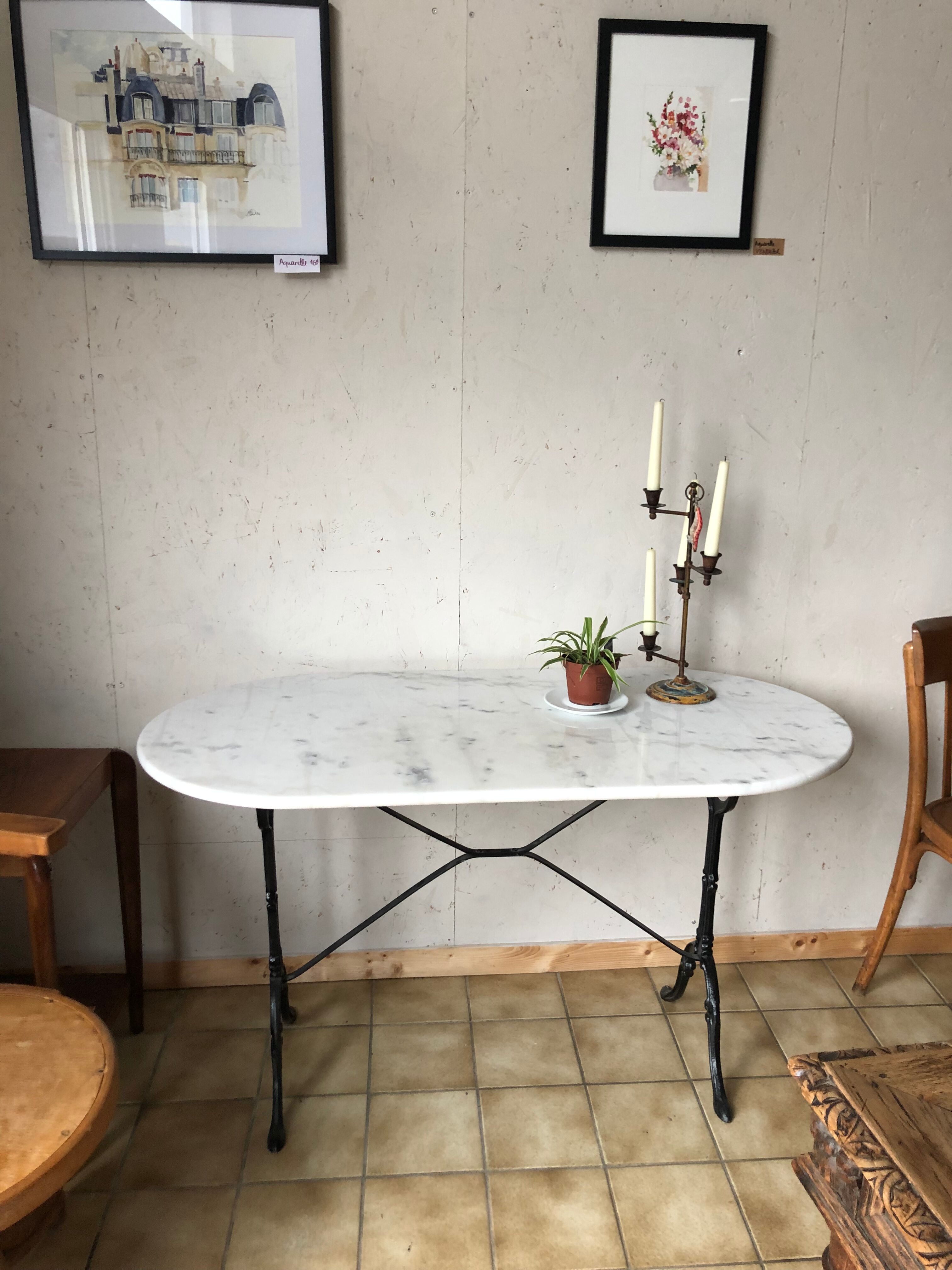 Marble bistro table