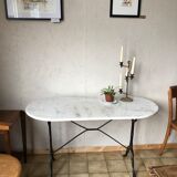 Table de bistrot en marbre