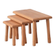 Ensemble de trois tables gigognes en chêne blond du milieu du siècle