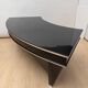 Art Deco desk in black lacquer, walnut & metal, France, 1950