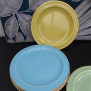 Set of 6 vintage plates Boch Kéraluc Belgium 1950 1960