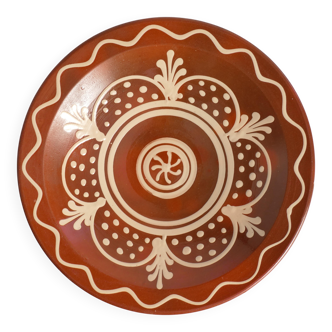 Brown & Cream White Stoneware Bowl by Andersson & Johansson, Höganäs, 1920s