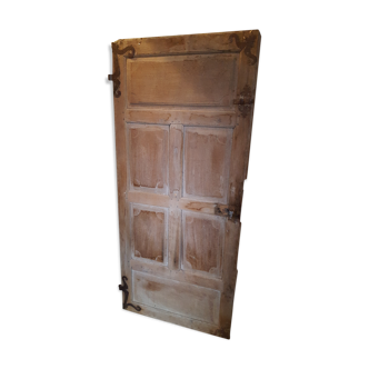 Old door eighteenth coffered fittings