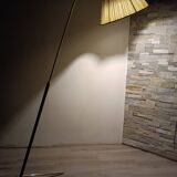 Lampadaire gainé cuir par FJB Corsini pour Metalarte 1950s