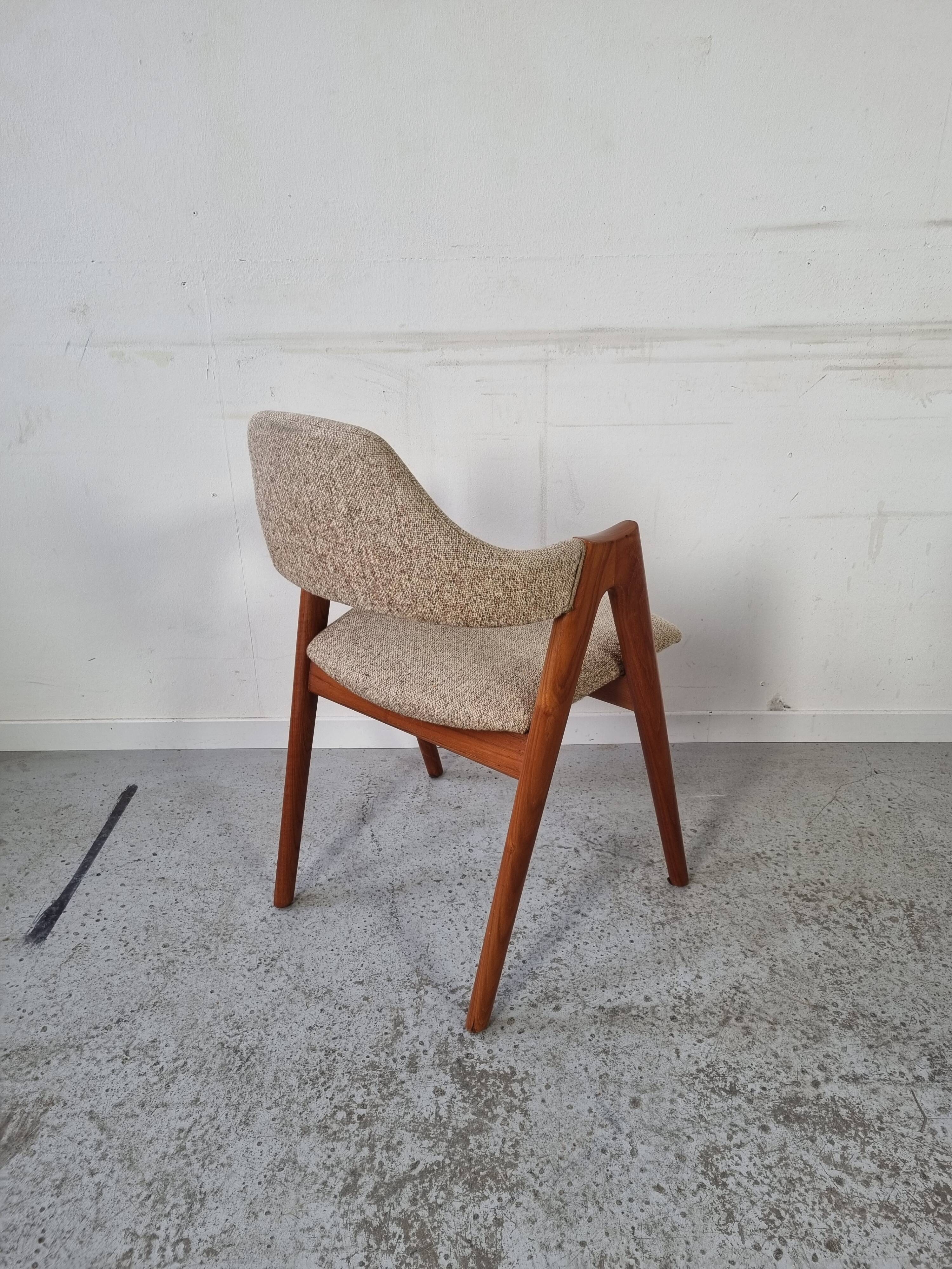 4 teak Compass chairs by Kai Kristiansen for SVA Møbler, 1960s